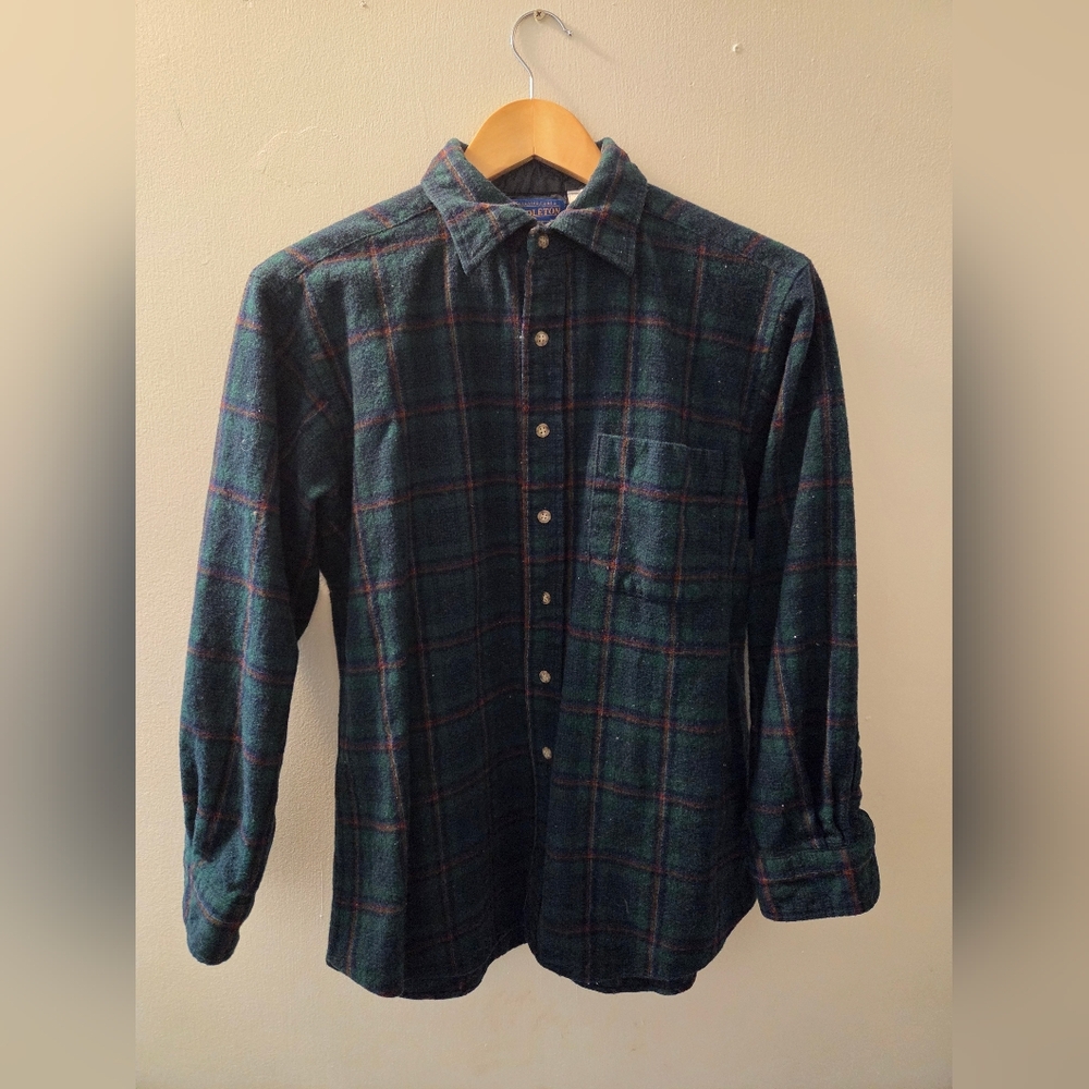 Pendleton Blue and Red Plaid Button Down Shirt
